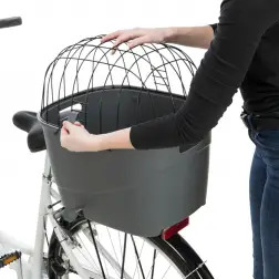Cesto Plastico C/ Tampa Arame P/ Bicicleta 36x47x46cm Trixie Trixie