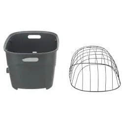 Cesto Plastico C/ Tampa Arame P/ Bicicleta 36x47x46cm Trixie Trixie