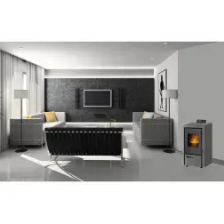 Salamandra a Pellets Capri 10kW Cinza DB-869 Delba Delba