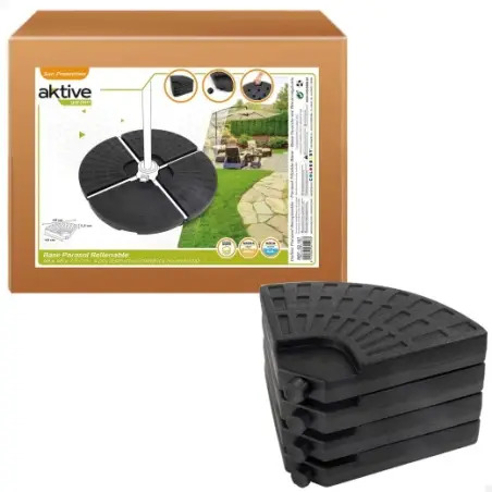 Base de Guarda-sol Redondo Kit de 4peças 48x48x7,5cm 62197 Aktive Aktive