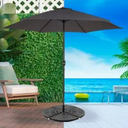 Base de Guarda-sol Redondo Kit de 4peças 48x48x7,5cm 62197 Aktive Aktive