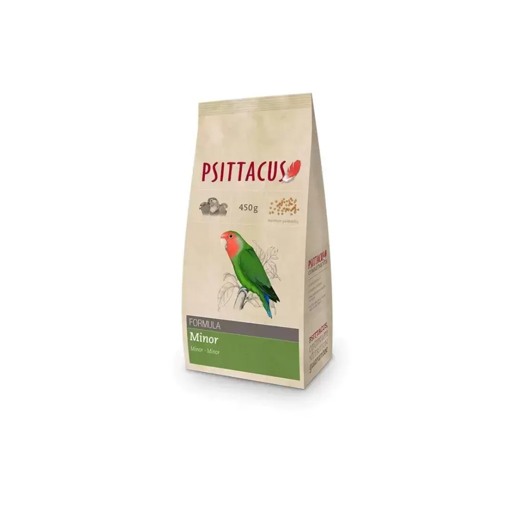 Raçao para Aves Formula Alta Proteina 450gr Psittacus