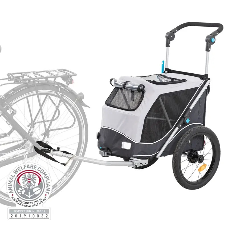 Atrelado P/ Bicicleta - Tam. S cinza/preto Trixie Atrelado P/ Bicicleta - Tam. S cinza/preto Trixie