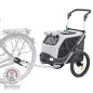 Atrelado P/ Bicicleta - Tam. S cinza/preto Trixie Atrelado P/ Bicicleta - Tam. S cinza/preto Trixie
