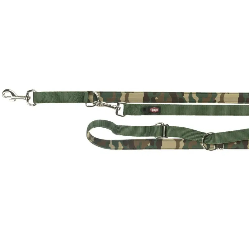 Trela Ajust. "premium" C/neopreno 2mt/20mm camufl./v Trixie