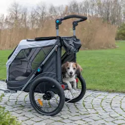 Atrelado P/ Bicicleta - Tam. L cinza/preto Trixie Trixie