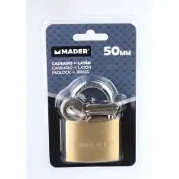 Cadeado Latão 50mm  Mader  Hardware MADER HARDWARE MADER HARDWARE