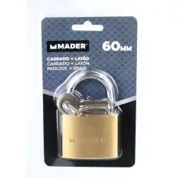Cadeado Latão 60mm  Mader  Hardware MADER HARDWARE MADER HARDWARE