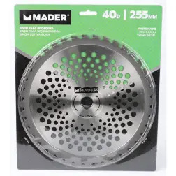 Disco Pastilhado Para Roçadora 40d 255mm  MADER GARDEN TOOLS MADER GARDEN TOOLS