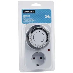 Ficha Eléctrica Com Temporizador 24h  Mader MADER HOME TOOLS MADER HOME TOOLS