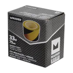 Fita Sinalizadora Adesiva 33m X 7cm  Mader  H MADER HARDWARE MADER HARDWARE