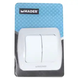 Interruptor Interior Duplo  Mader  Home Too MADER HOME TOOLS MADER HOME TOOLS