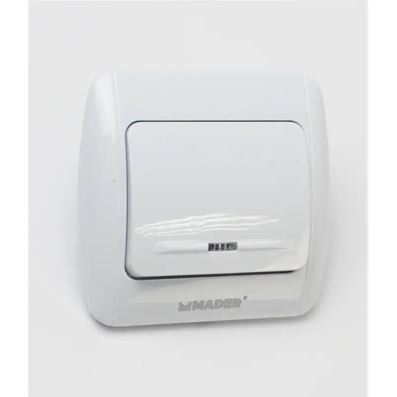 Interruptor Interior Simples Con Luz  Mader MADER HOME TOOLS