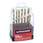 Jogo Brocas Titânio Hss 13un  Mader  Power  MADER HAND TOOLS
