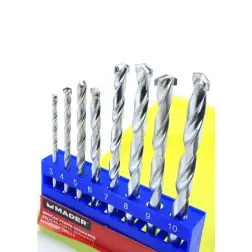 Jogo Brocas Ponta Diamante Para Betão 8un  Ma MADER HARDWARE Mader