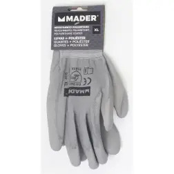 Luvas De Proteção Poliéster + Poliuretano Xl  MADER HARDWARE Mader