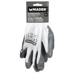 Luvas Proteção Poliéster + Nitrilo Xl  Mader  MADER HARDWARE - 1350200300