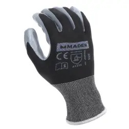 Luvas De Proteção Poliéster + Nitrilo L  Made MADER HARDWARE - 1350200304