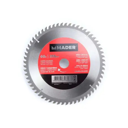 Disco Tungsténio Corte Madeira 255mm 60d   MADER POWER TOOLS - 1230150041