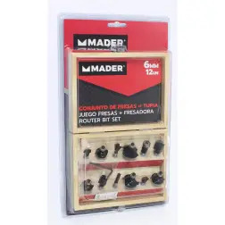 Fresas Para Tupia 12un 6mm  Mader  Power T MADER POWER TOOLS - 1320360237