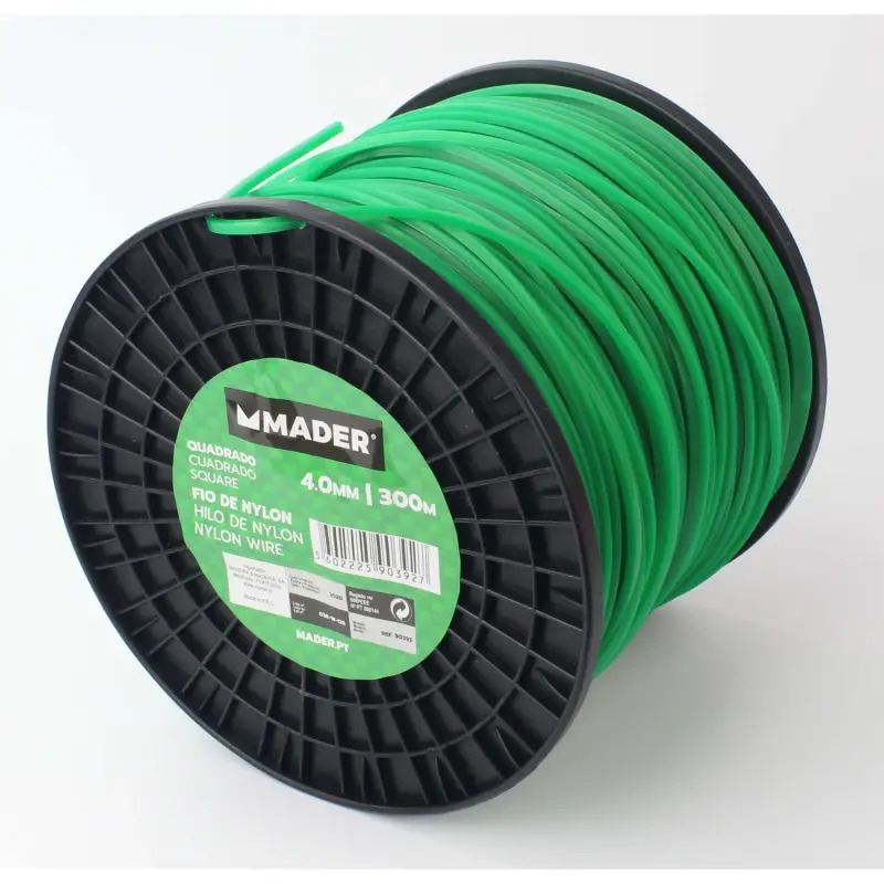 Fio De Nylon Quadrado 4mm 300m Mader Ga MADER GARDEN TOOLS