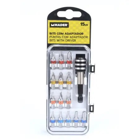 Bits Com Adaptador Crv 15un  Mader  Hand To MADER HAND TOOLS - 1250860152