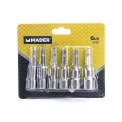 Bits Chaves De Caixa Magnético 14´´ 6un  Ma MADER HAND TOOLS - 1250860153