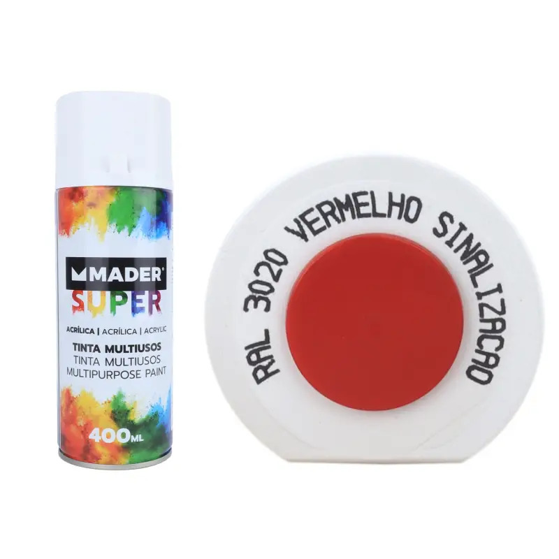 Tinta Spray Acrílico Ref. 3020 Vermelho Sinalização Mader