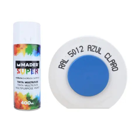 Tinta Spray Acrílico Ref. 5012 Azul Claro  Mader  Home Tool - 1370110191
