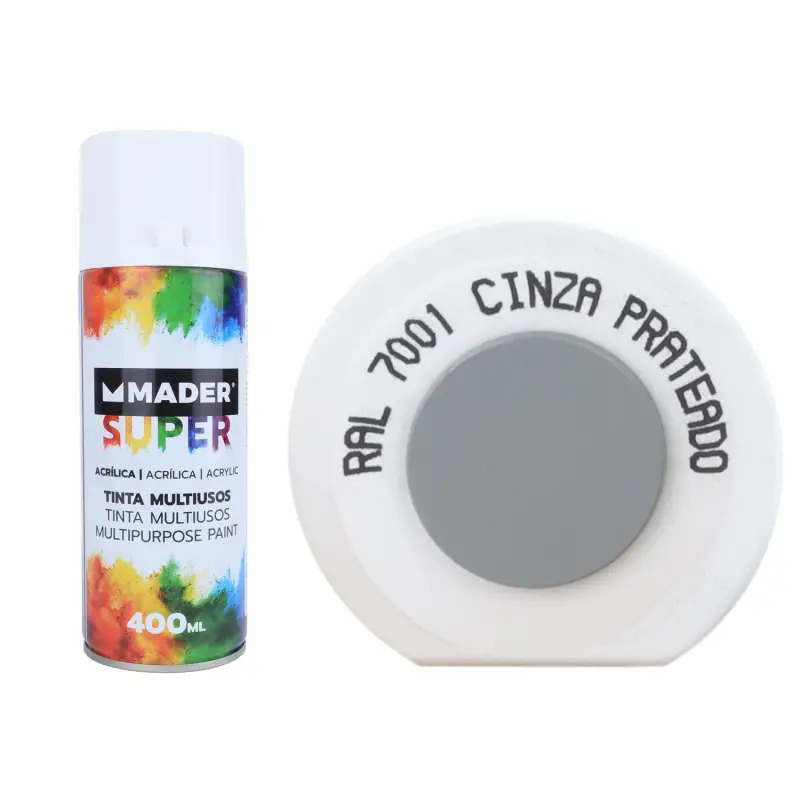 Tinta Spray Acrílico Ref. 7001 Cinza Prateado Mader Home