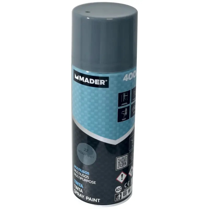 Tinta Spray Multiusos Medium Grey Ref. 22 400ml MADER COLOR