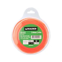 Fio De Nylon Redondo 2.4mm 41m  Mader  Ga MADER GARDEN TOOLS - 1280070033