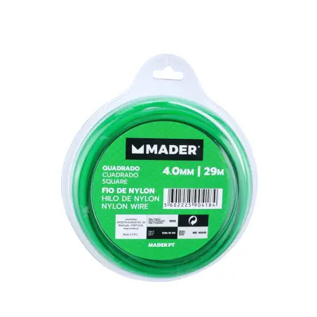 Fio De Nylon Quadrado 4mm 29m  Mader  Gar MADER GARDEN TOOLS - 1280070042