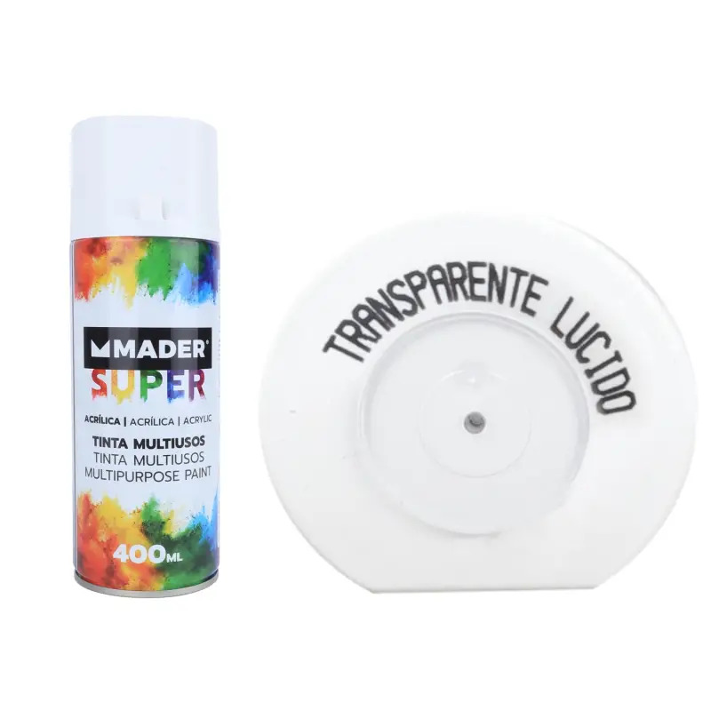 Tinta Spray Acrílico Transparente Lúcido Mader Home Tools