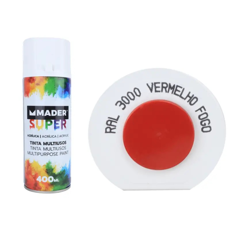 Tinta Spray Acrílico Ref. 3000 Vermelho Fogo Mader Home T