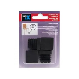 Taco Quadrado Preto kit4 25mm Inofix