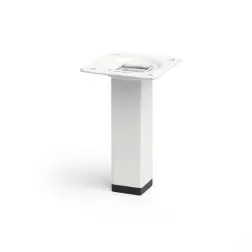 Pé Quadrado em Aço Branco - 10cm - 1160440098