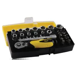 Conjunto Estojo Chave Caixa Crom. Vanadium 25 Peças  1/4  Flux - 1250470117