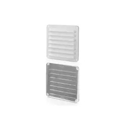 Grelha Quadrada Aluminio Branca Com Mosquiteira 150x150mm Inofix Inofix