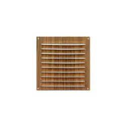 Grelha Alumínio Madeira Escura 150x150mm Inofix Inofix