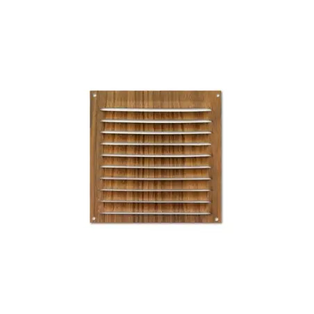 Grelha Alumínio Madeira Escura 150x150mm Inofix Inofix