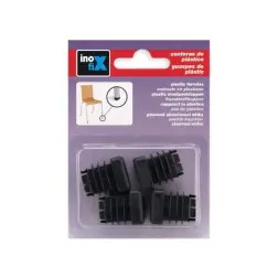 Taco Interno Quadrado Preto 20mm para Cadeira Pack 4un Inofix Inofix
