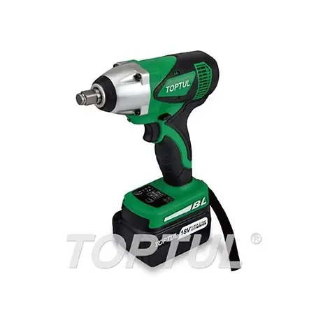 Máquina de Impacto a Bateria 18V 2x4,0Ah sem Escovas 1/2" 500Nm KPAA1650 Toptul Toptul