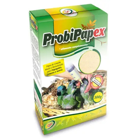Papa para Aves Recém Nascidas ProbiPapex com Seringa 500gr OrniEx OrniEx