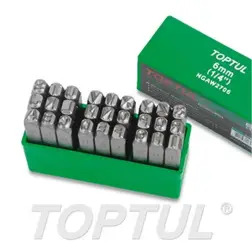 Punção Abecedário 6mm 27 Peças NGAW2704 Toptul Toptul