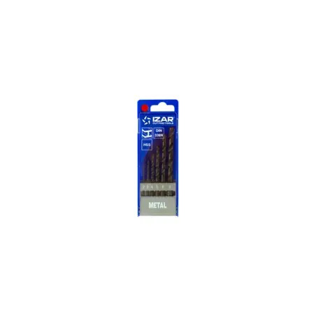 Jogo de Brocas HSS Din 338 5 Peças 2-8mm Izar IZAR